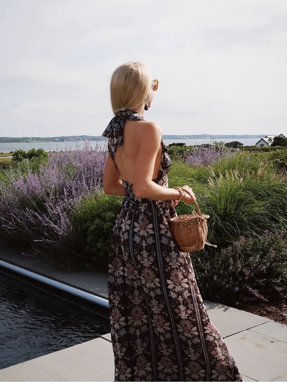 Hill House Floral Halter Maxi Dress - Picture 2 of 4